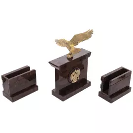 Настольный набор из обсидиана "Абсолют. Орёл"